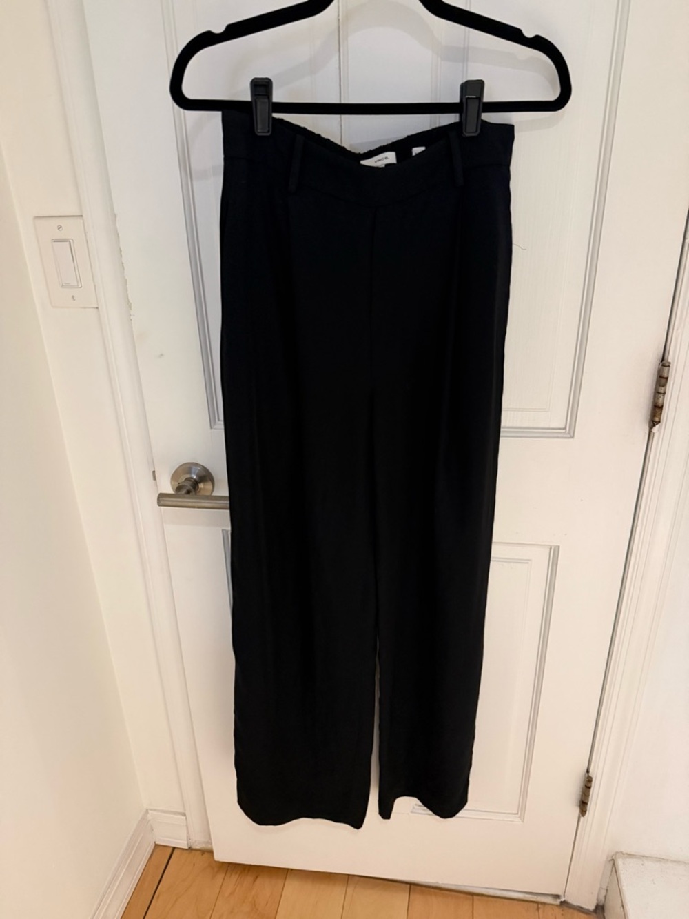 Vince Black Wide-Leg Dress Trousers